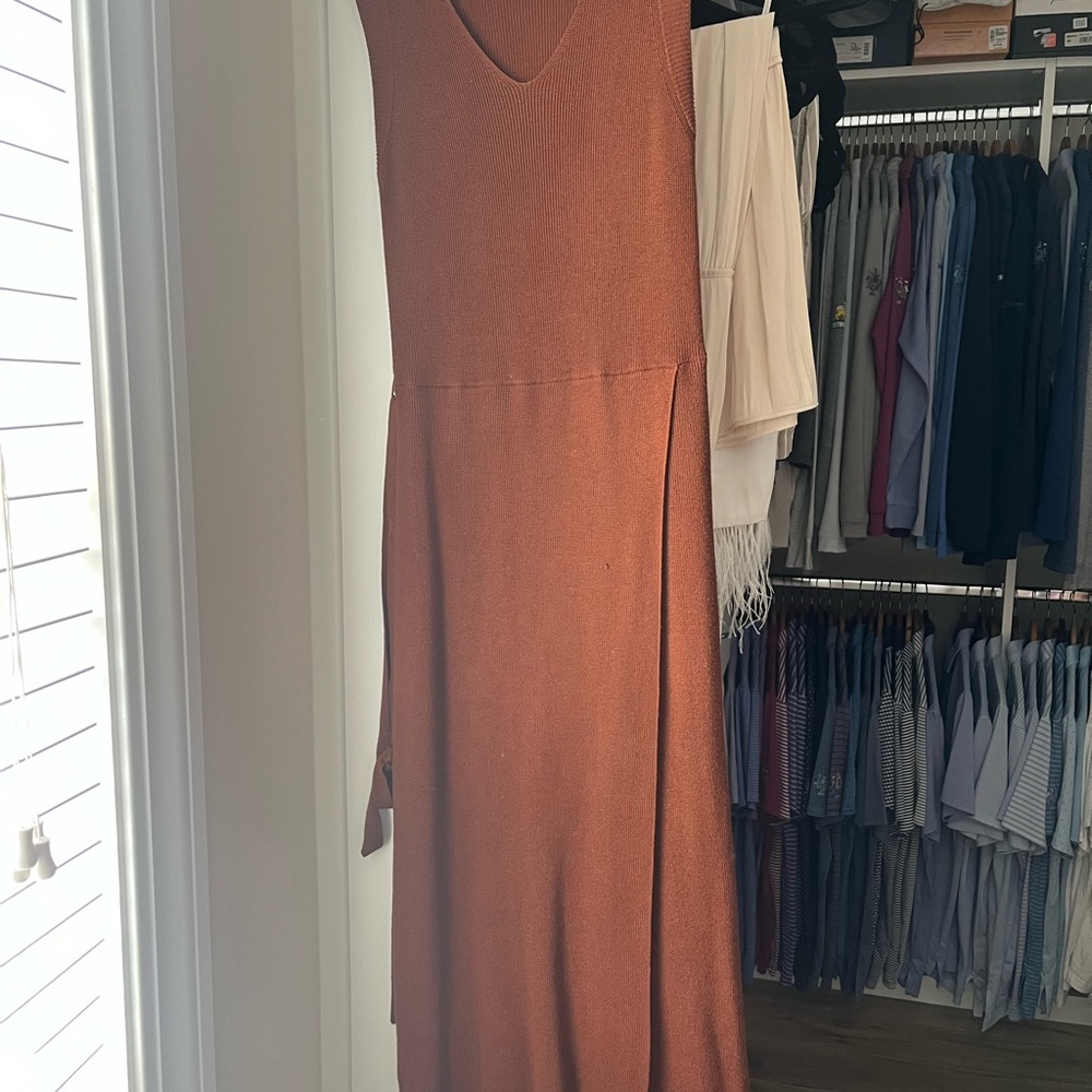 Mango Terracotta Maxi Sweater Dress
